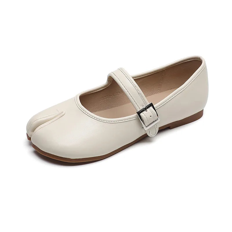 Split-Toe Flat Slip-Ons, view 2