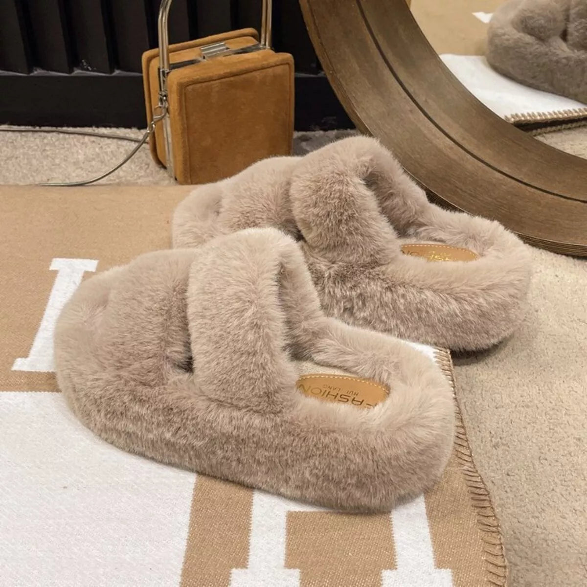 Fuzzy Open Toe Slippers - Lilixa.store
