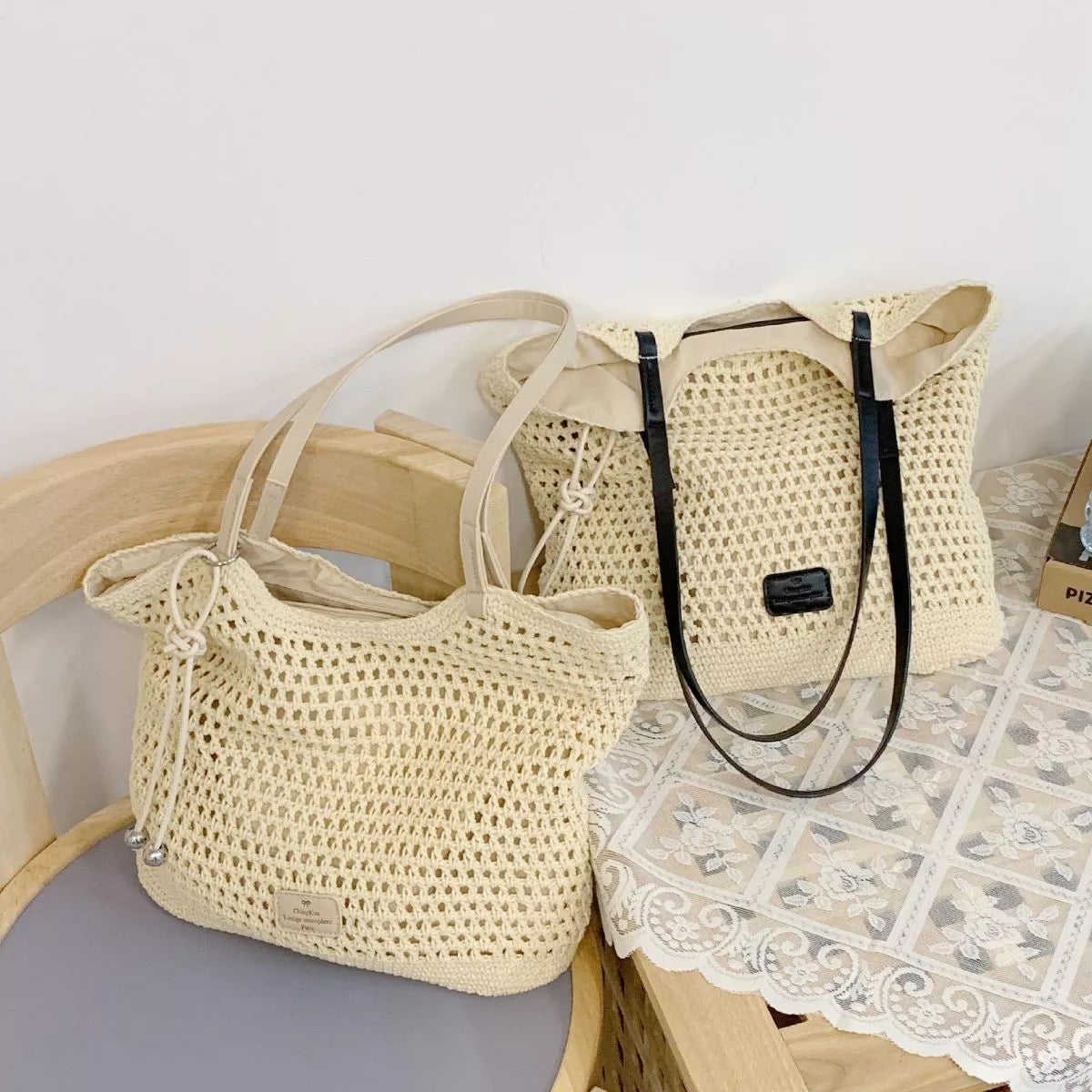 Crochet Knit Shoulder Bag - Lilixa.store