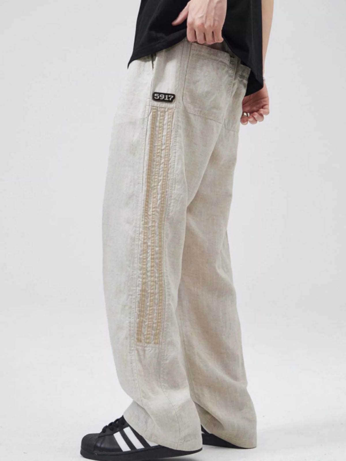 Men's Full Size Casual Loose-Fit Drawstring Pants Plus Size, view 6