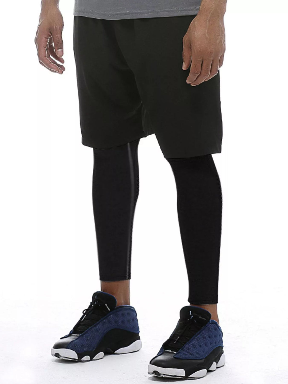 Men's Breathable Active Leggings in Black, view 4