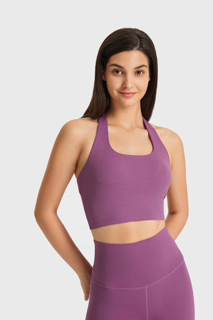Millennia Breathable Halter Neck Sports Bra - Lilixa.store