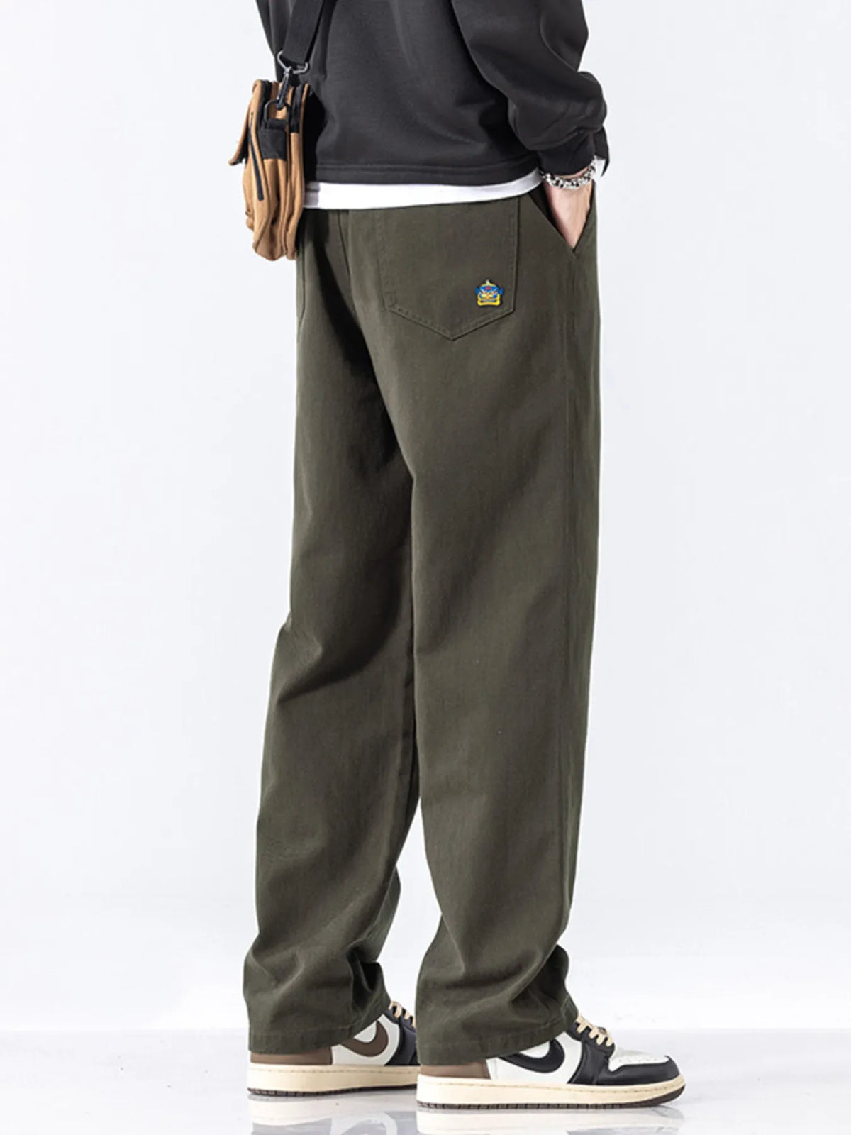 Men's Full Size Casual Loose-Fit Drawstring Pants Plus Size, view 5