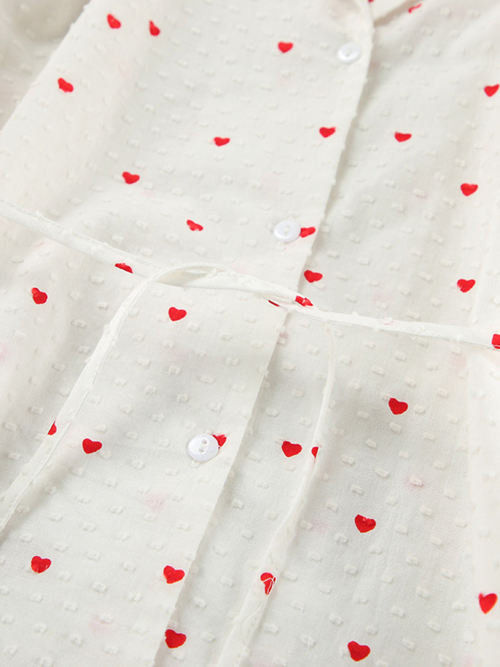Heart Print Long Sleeve and Pants Lounge Set - Lilixa.store