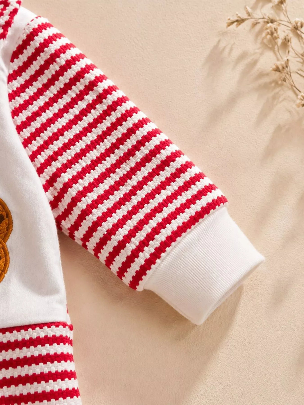 Children's Christmas Santa and Cookies Striped One-Piece - Lilixa.store