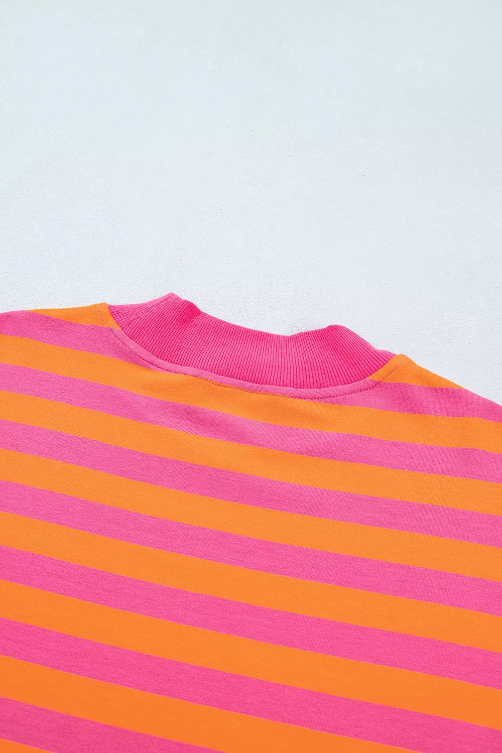 Stripe Color Block Patchwork Mock Neck Pullover Drawstring Mini Skort Set - Lilixa.store