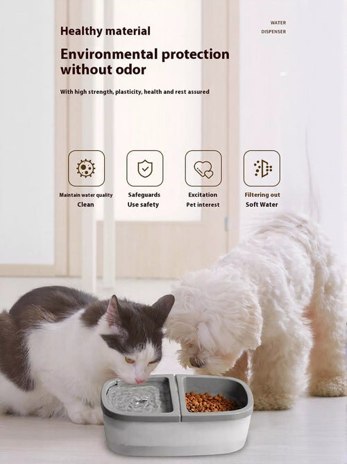 2-in-1 Automatic Water Dispenser & Food Bowl Pet Bowl - Lilixa.store