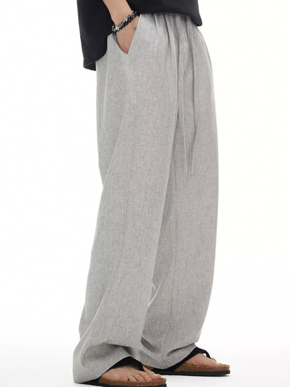 Men's Plus Size Wide Leg Pants, view 2