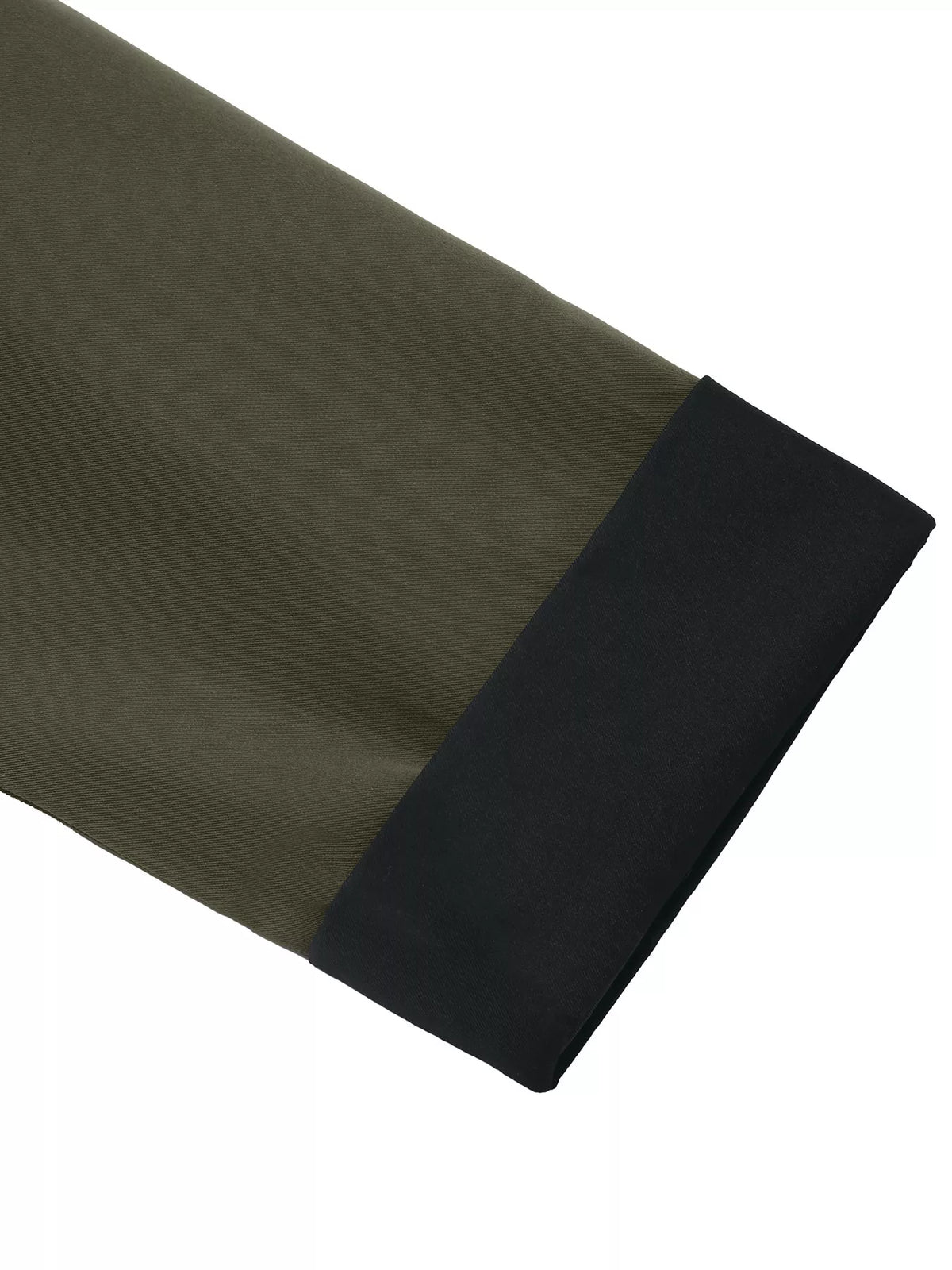 Contrast Collar Button Up Coat in Green, view 9