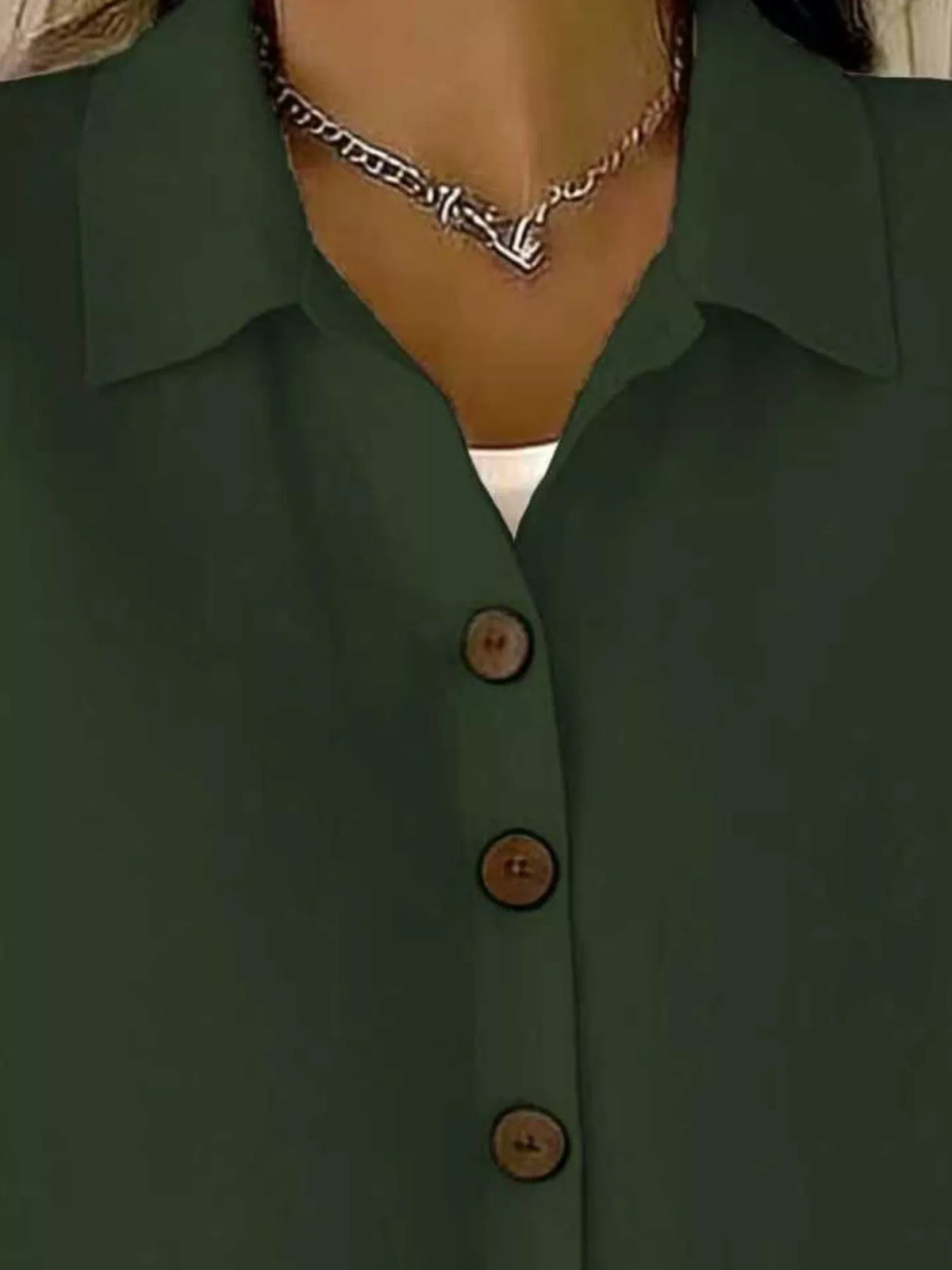 Full Size Button-Down Short Sleeve Shirt Plus Size - Lilixa.store