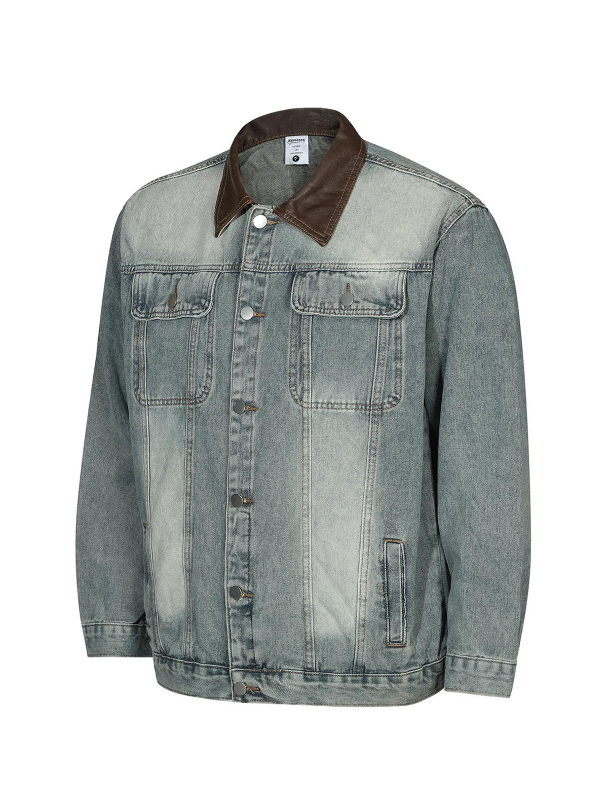 Men's Button Up Long Sleeve Denim Jacket - Lilixa.store