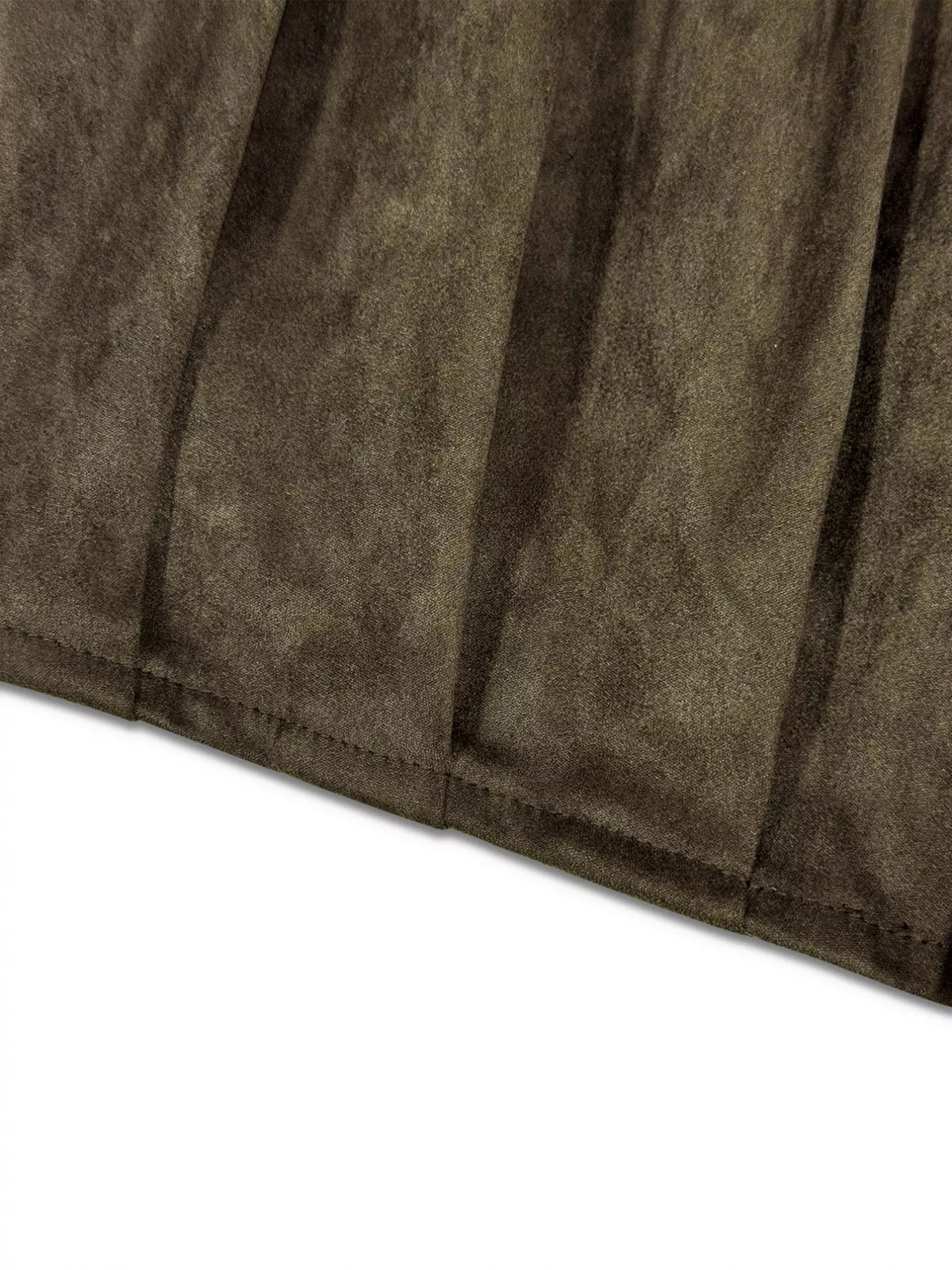 Suede Cropped Bomber Jacket in Army Green, view 11