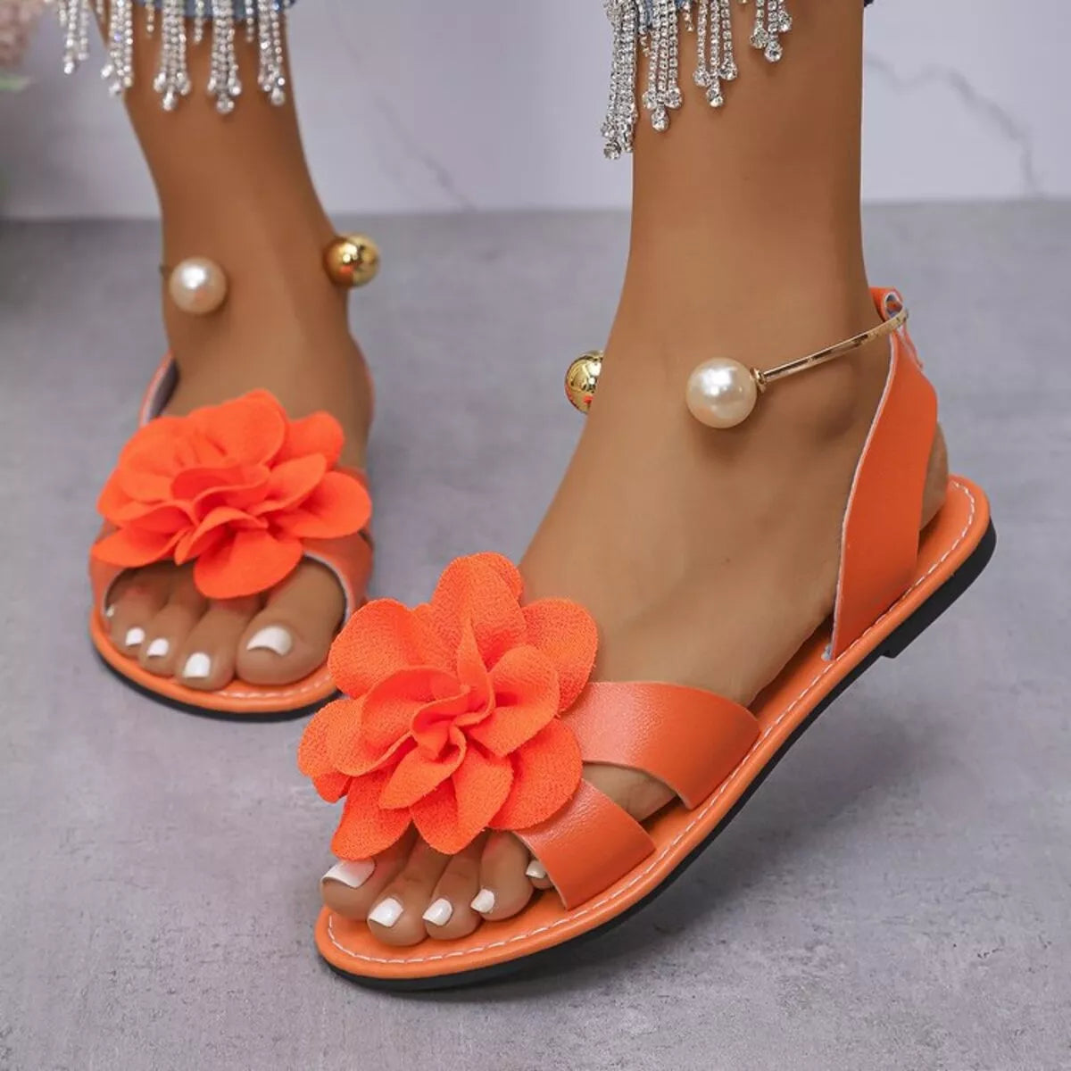 Flower Open Toe Sandals, view 2