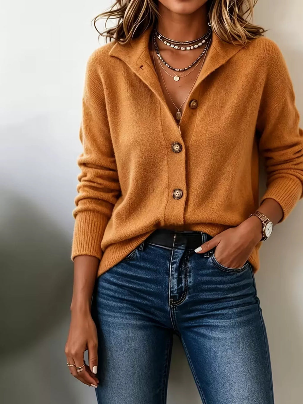 Button-Down Knit Cardigan - Lilixa.store