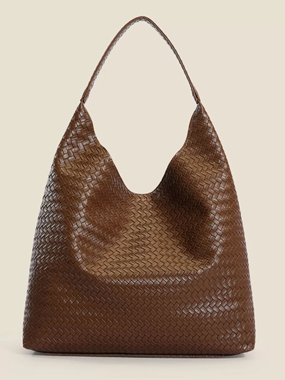 Woven Texture Shoulder Bag and Wristlet Set