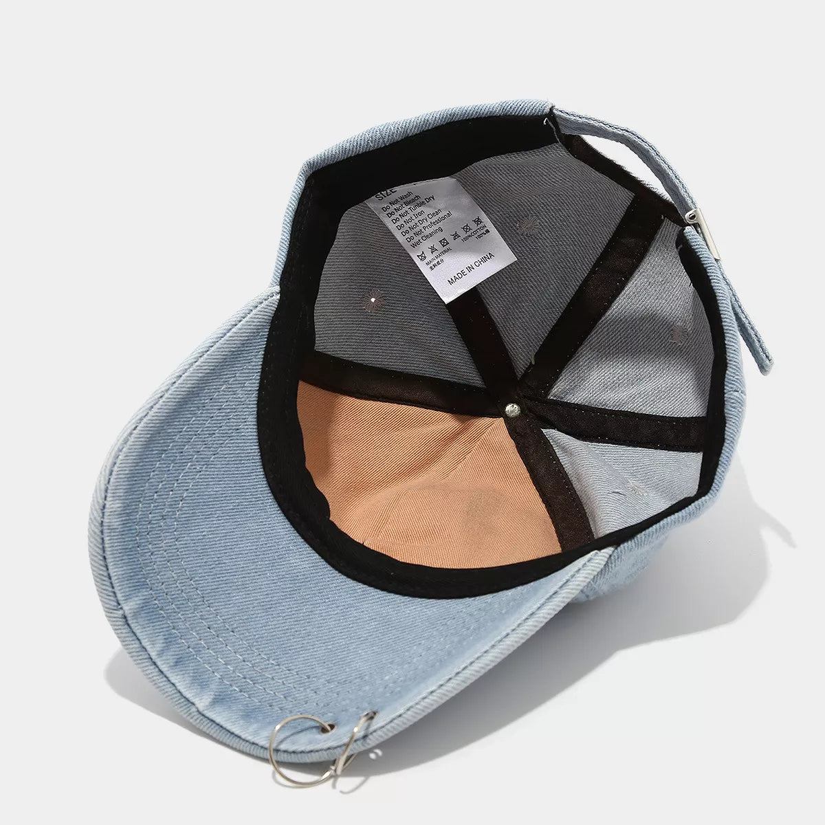Distressed Denim Baseball Cap - Lilixa.store