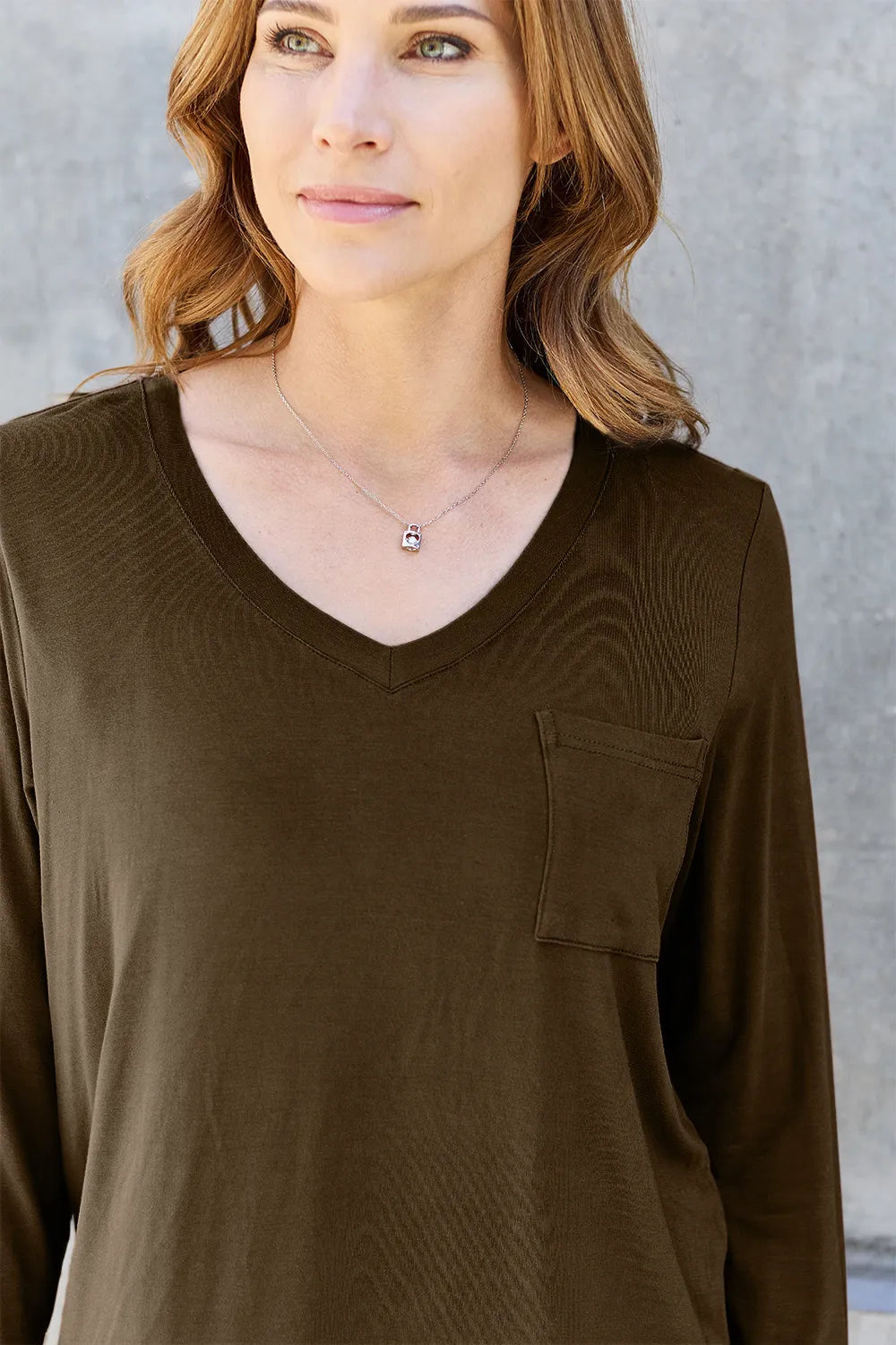 Basic Bae Full Size V-Neck Long Sleeve Top - Lilixa.store