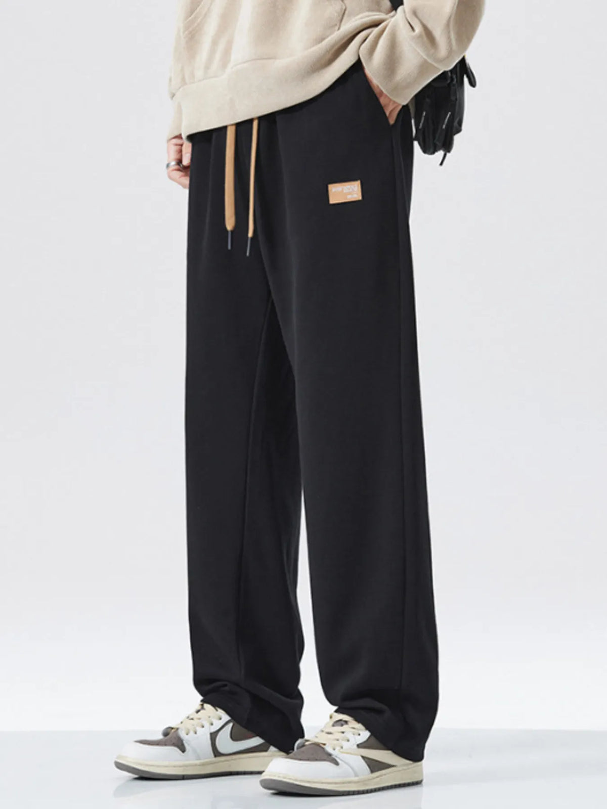 Men's Full Size Drawstring Wide Leg Pants Plus Size, view 2