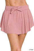 Zenana Ruffle Hem Tennis Skirt With Hidden Inner Pockets - Lilixa.store
