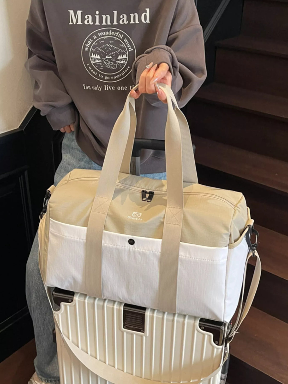 Two-Tone Duffle Bag - Lilixa.store