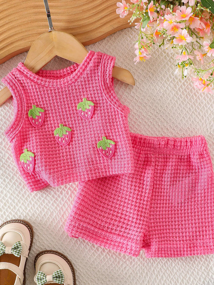 Children's Strawberry Tank and Shorts Set - Lilixa.store