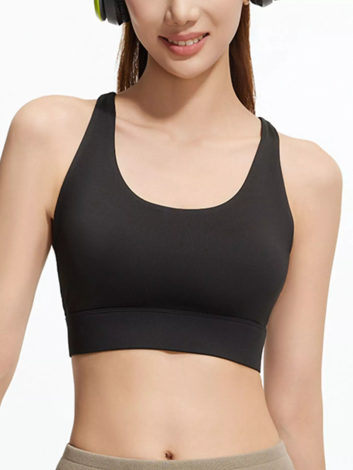 Scoop Neck Active Bra - Lilixa.store