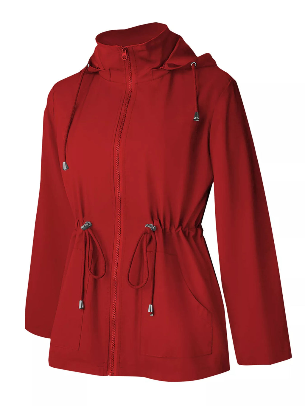 Zip Up Waterproof Hooded Outerwear - Lilixa.store