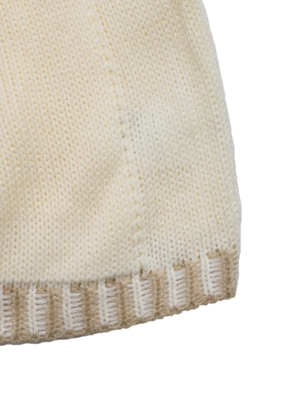 Button Up V-Neck Sweater Vest in Off-white, view 9