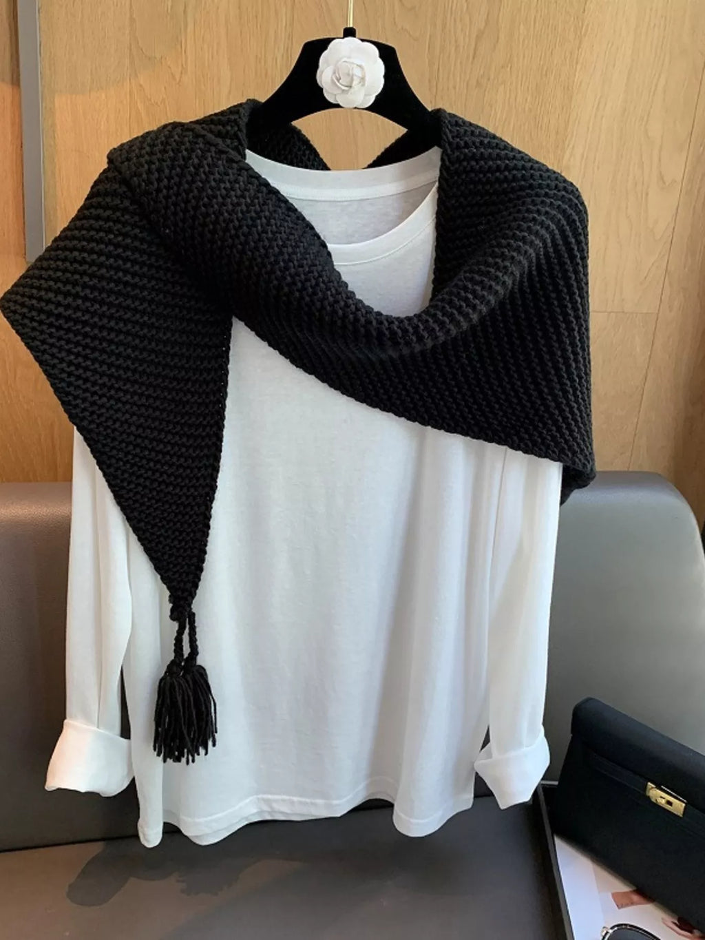 Chunky Knit Tassel Scarf - Lilixa.store