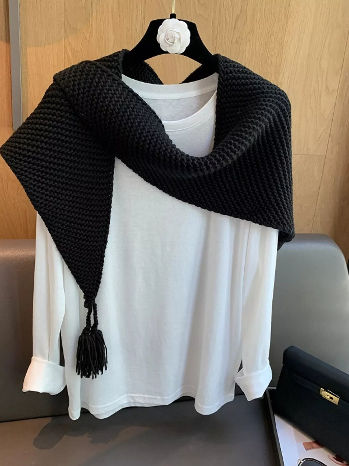 Chunky Knit Tassel Scarf - Lilixa.store