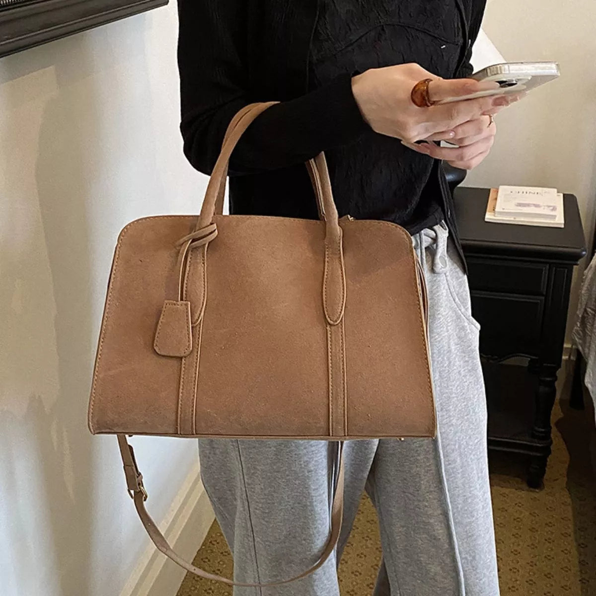 Top Handle Crossbody Bag