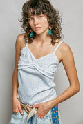 POL Floral Printed Lightweight Ribbed Knit Cami - Lilixa.store