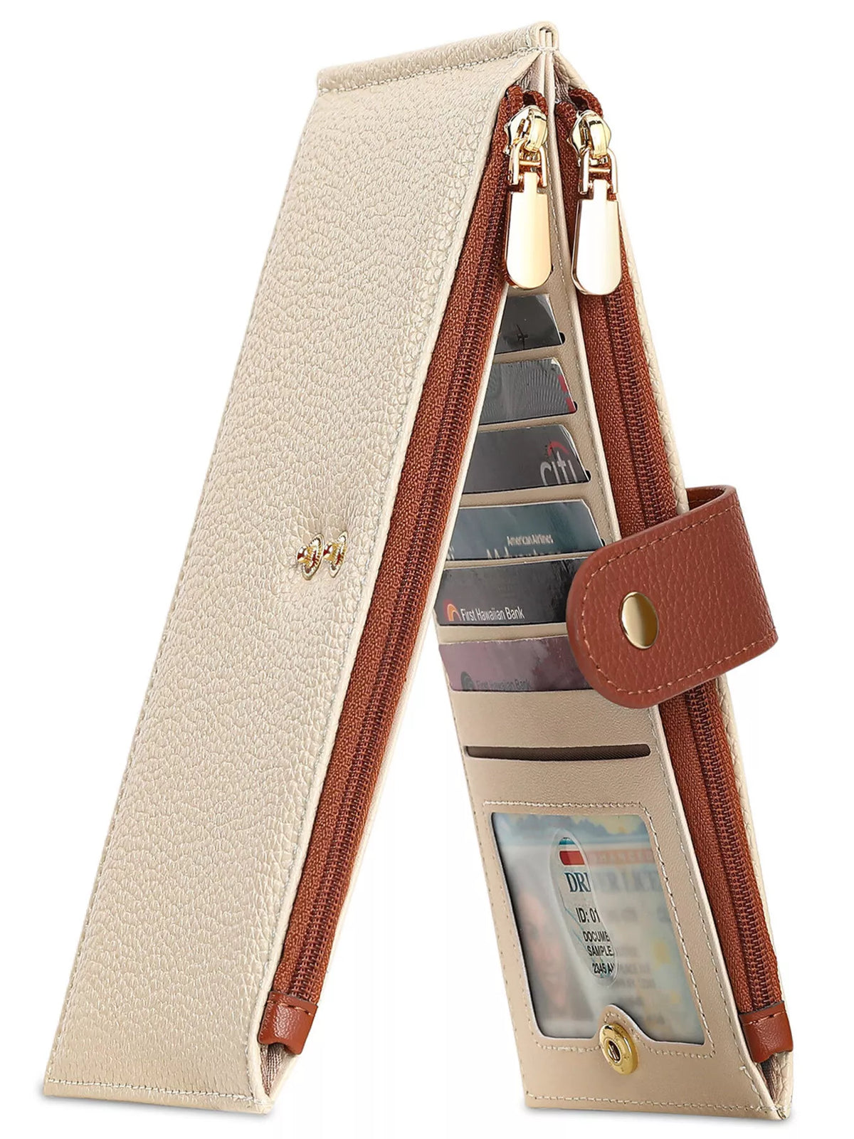 Dual Zipper Long Wallet - Lilixa.store