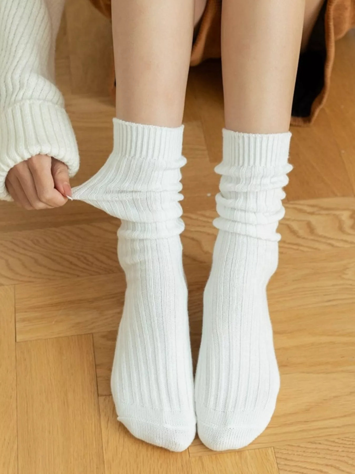 Classic Ribbed Knit Socks, view 3