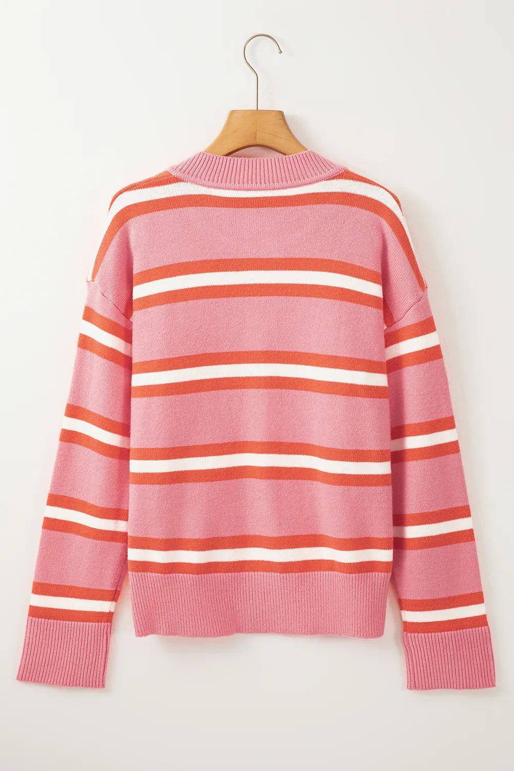 Striped Button Down Long Sleeve Cardigan - Lilixa.store