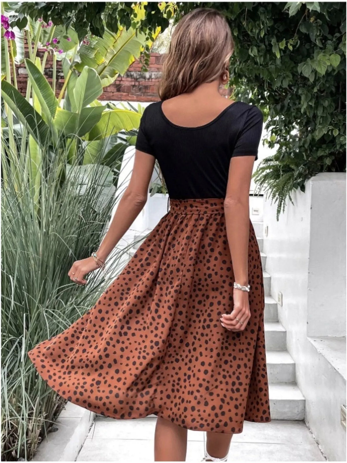 Leopard Print Tie-Waist Dress - Lilixa.store
