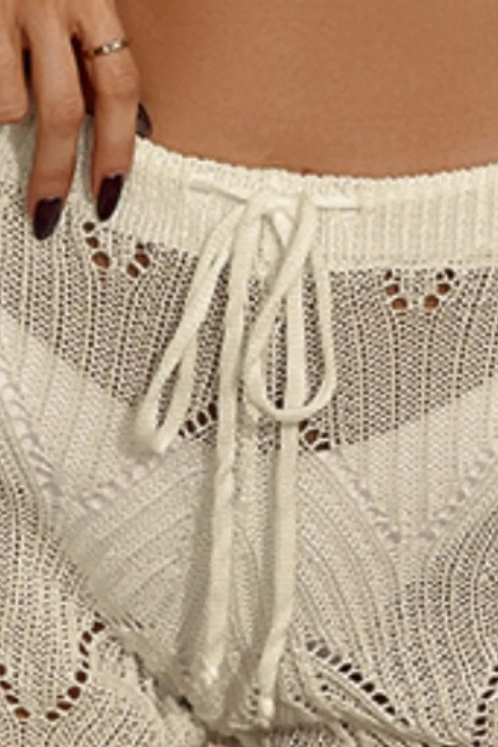 Drawstring Cutout Swim Shorts - Lilixa.store