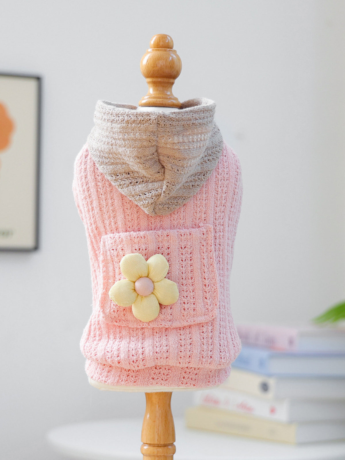 Flower Knitted Pet Hoodie