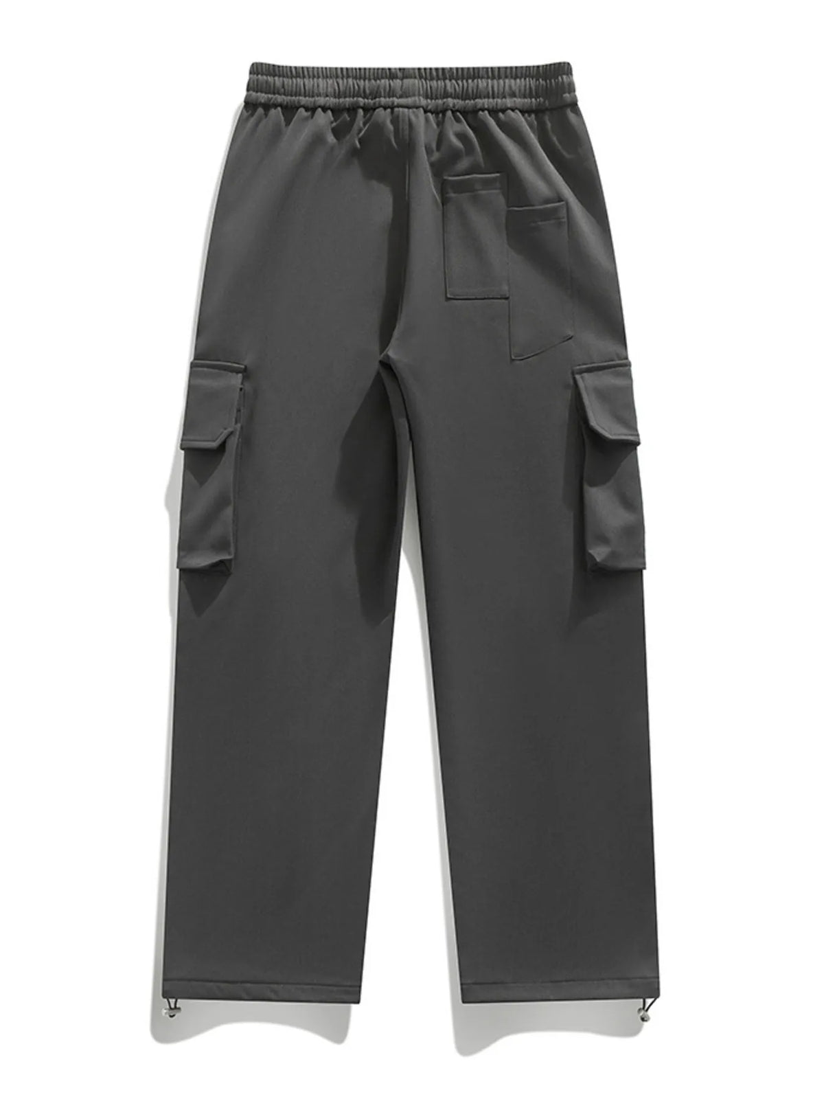 Men's Plus Size Loose Fit Cargo Pants with Drawstring, view 4
