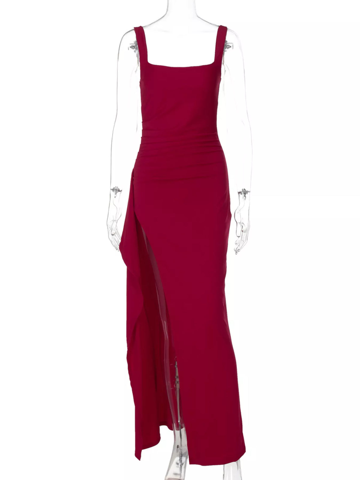 Slit Square Neck Maxi Dress, view 9