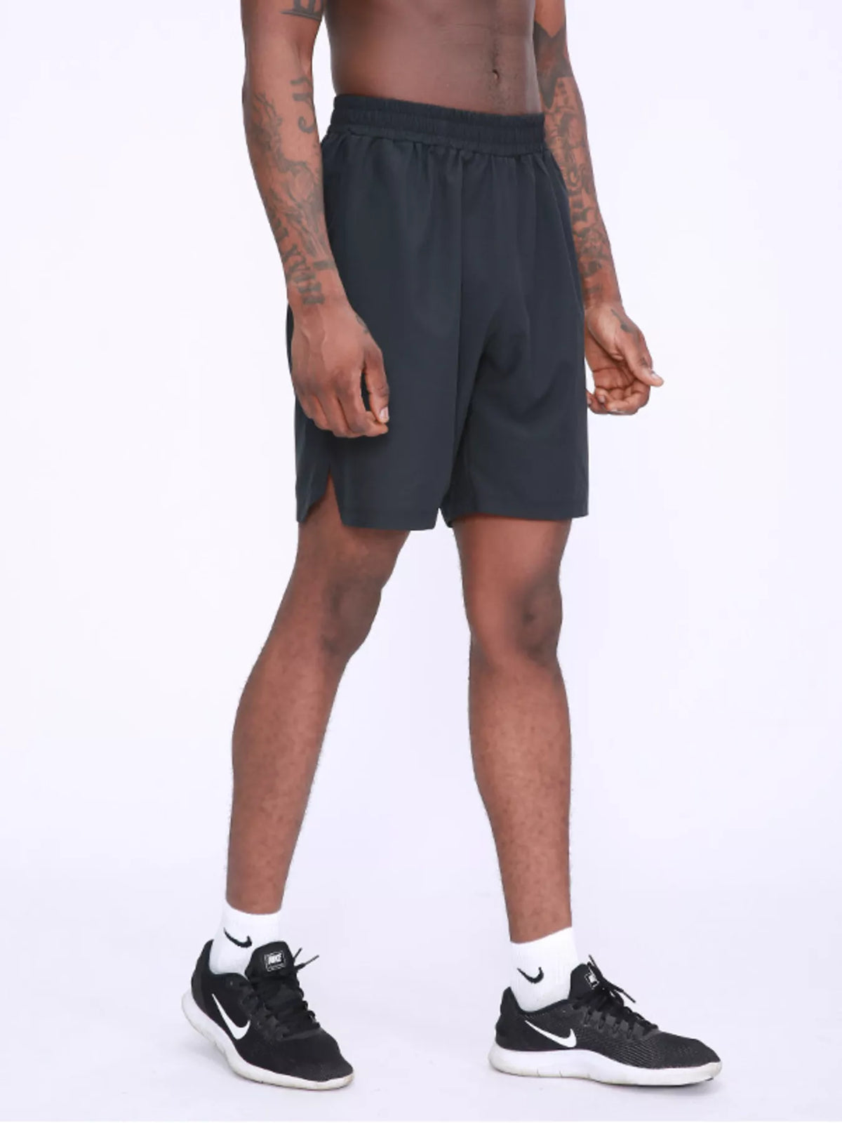 Men's Plus Size Elastic Waist Active Shorts, view 3