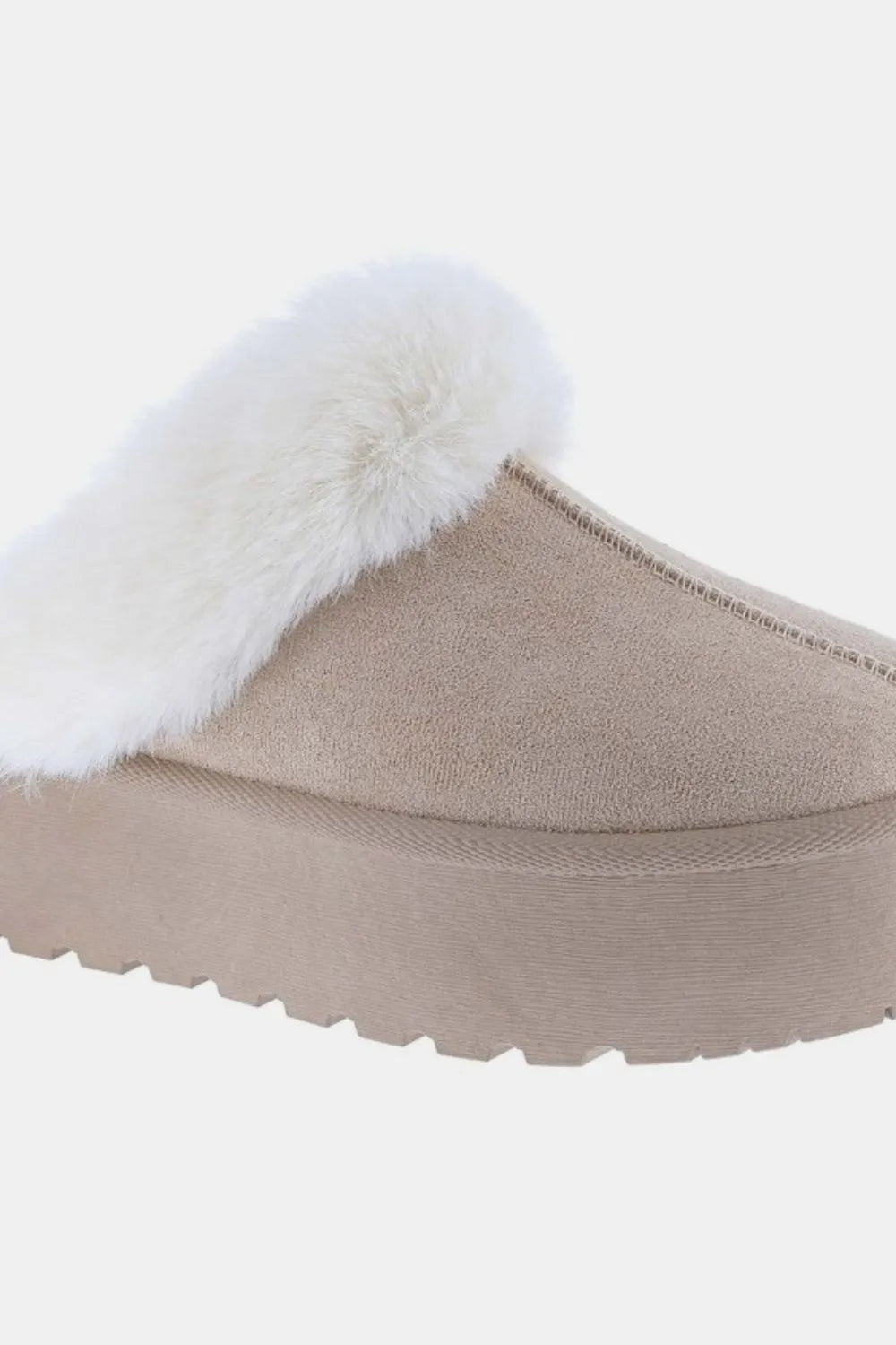 Weeboo Thick Bottom Fur Trim Snow Slippers - Lilixa.store