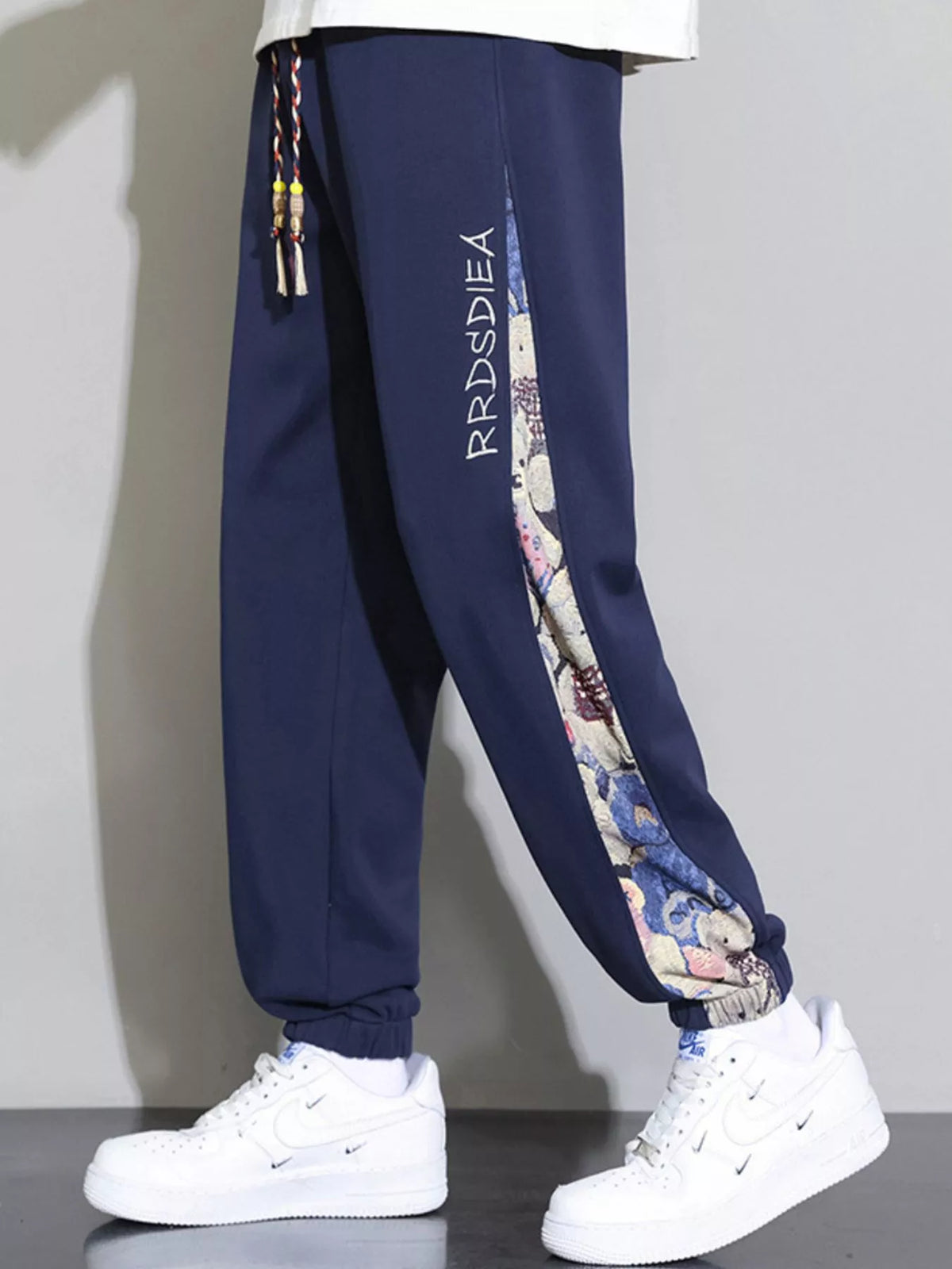 Men's Plus Size Casual Bear Print Side Panel Sweatpants - Lilixa.store