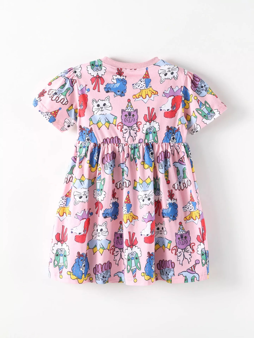 Children's Cartoon Print Short Sleeve Dress - Lilixa.store