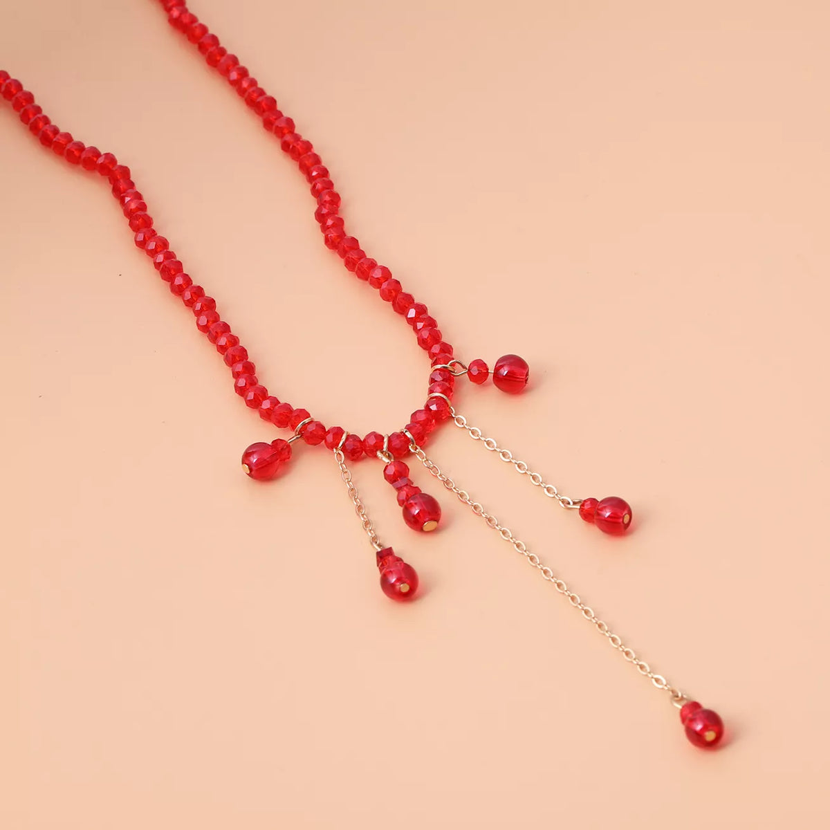 Gothic Beaded Tassel Necklace - Lilixa.store