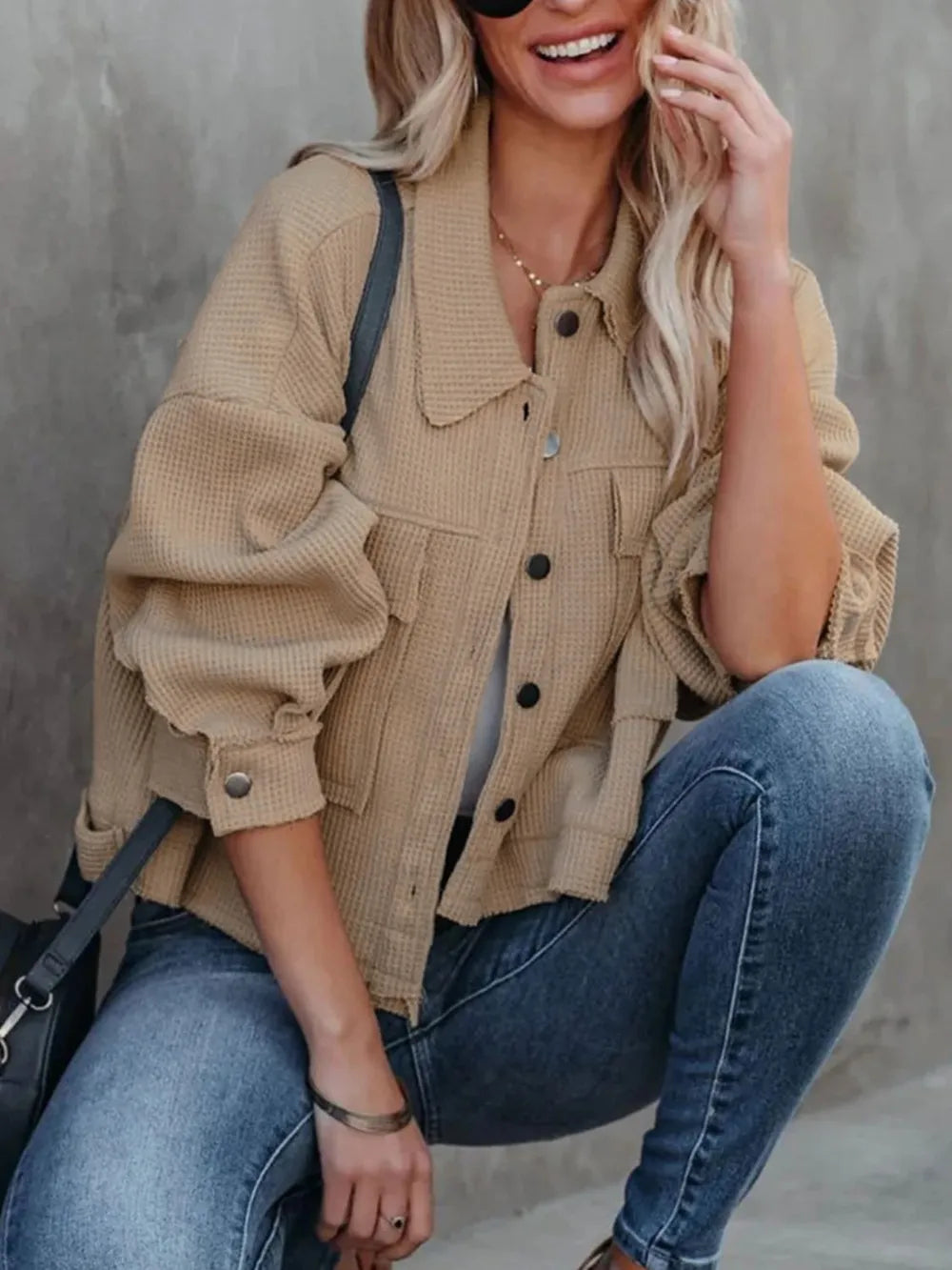 Button Up Long Sleeve Jacket, view 8