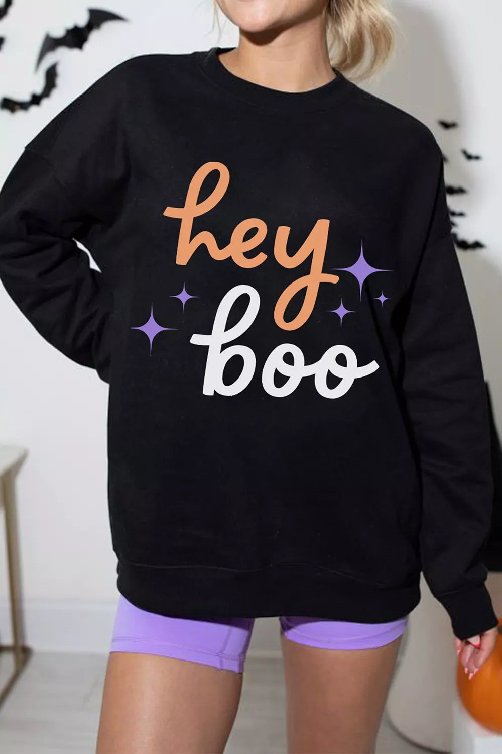 Hey Boo Halloween Sweatshirt - Lilixa.store