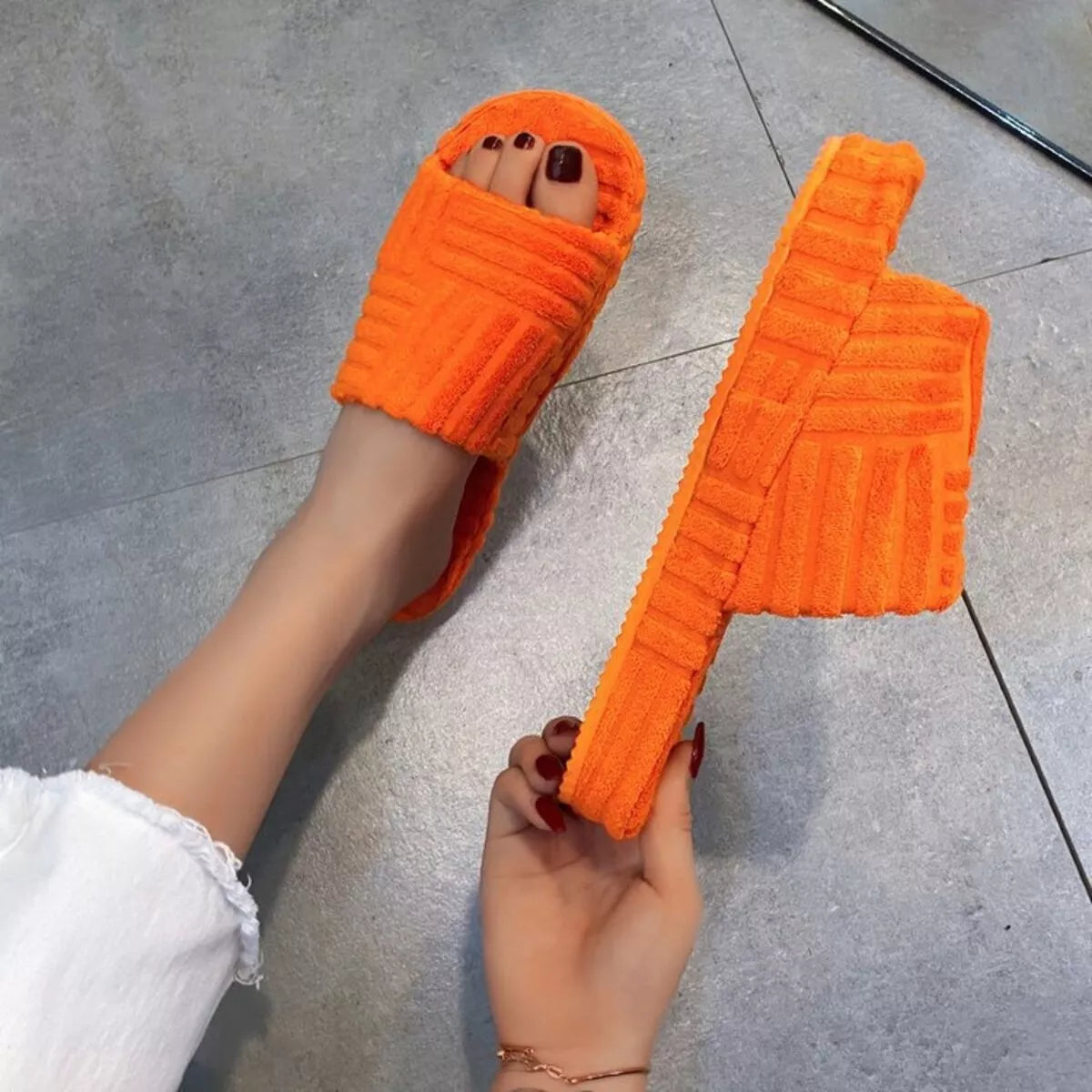 Open Toe Platform Slippers - Lilixa.store
