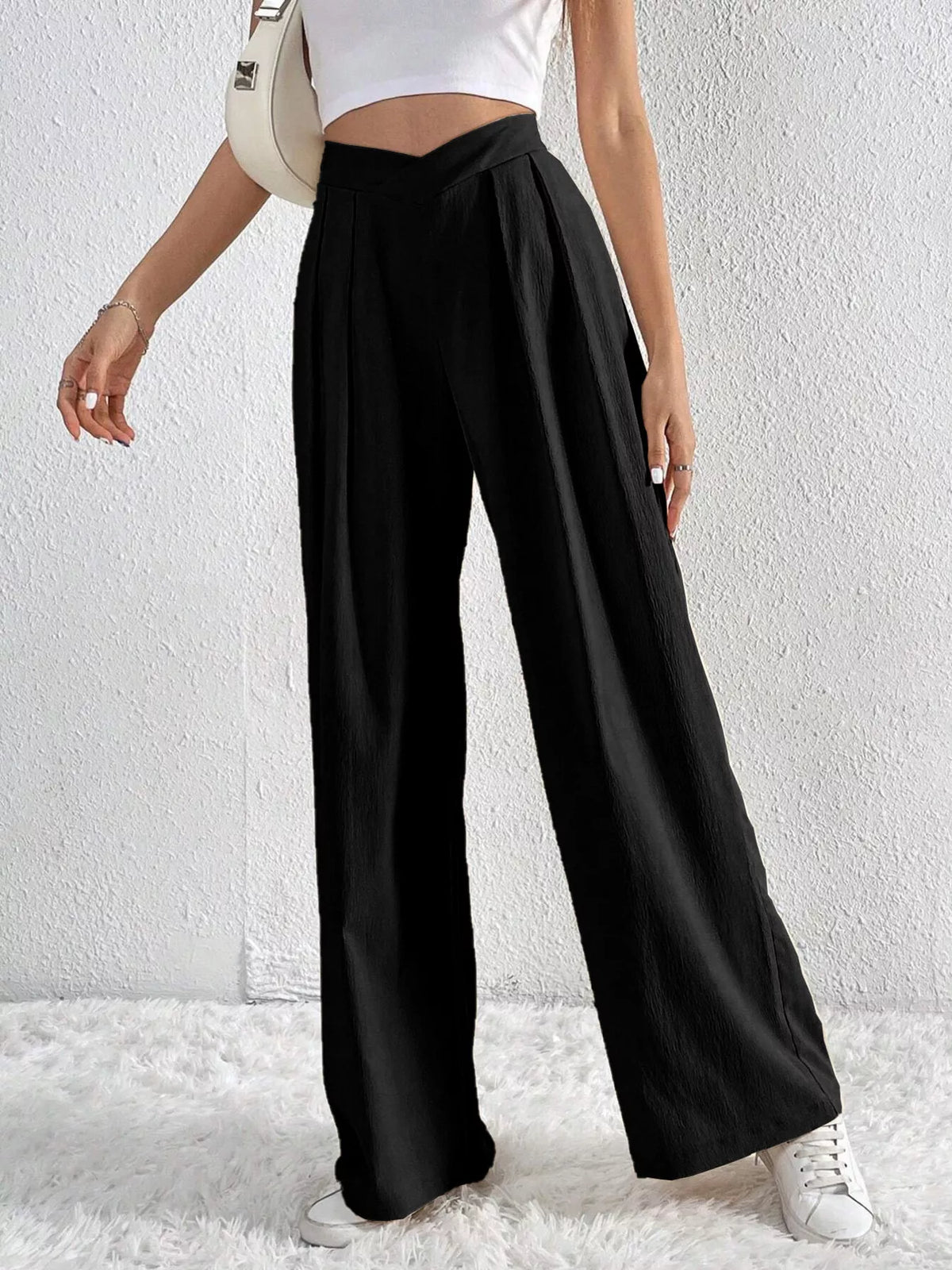 Pleated Wide Leg Pants