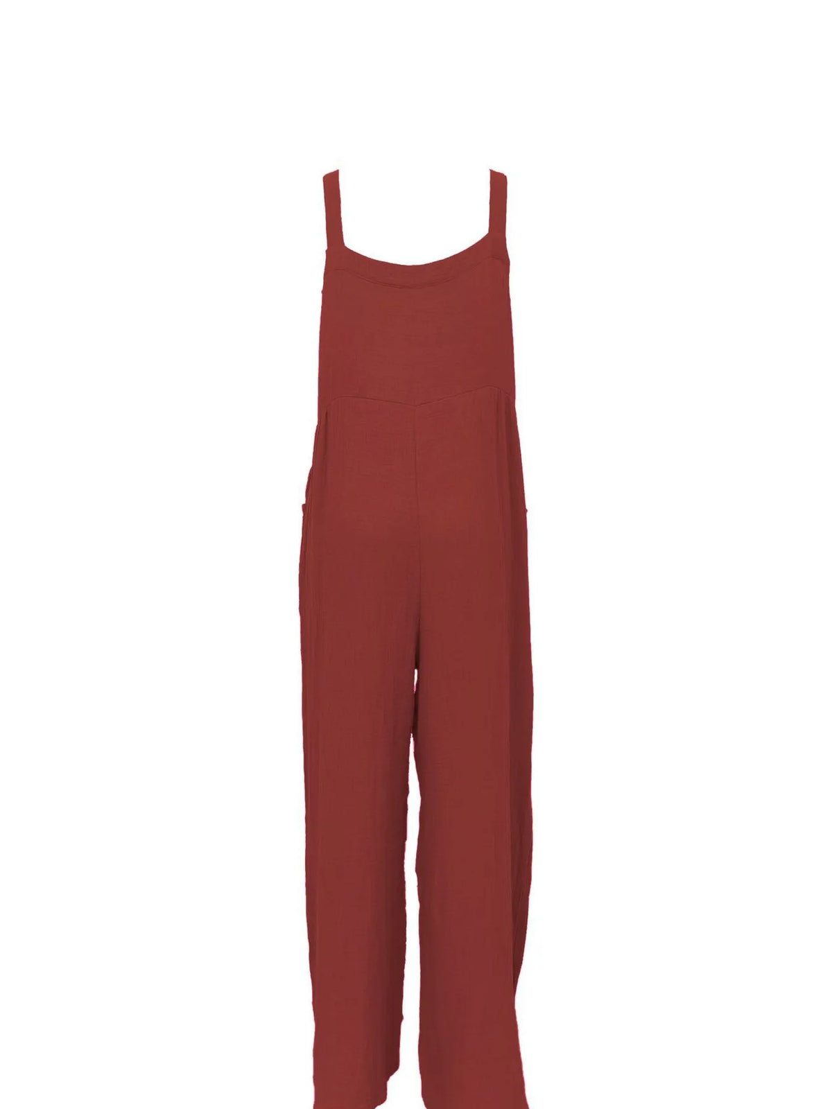 Full Size Casual Wide Leg Textured Overalls Plus Size - Lilixa.store